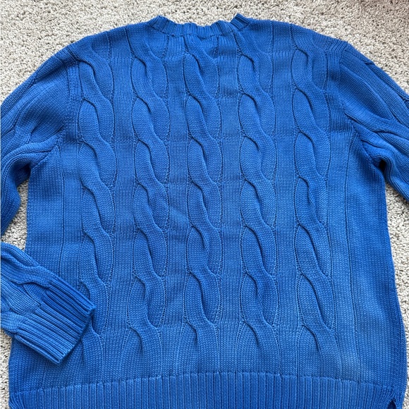 Polo Ralph Lauren Royal Blue Cable Knit Sweater - Picture 1 of 2